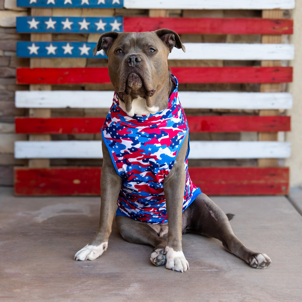 Pawtriotic Camo Muscle Tee – Pittie Clothing - Main Image