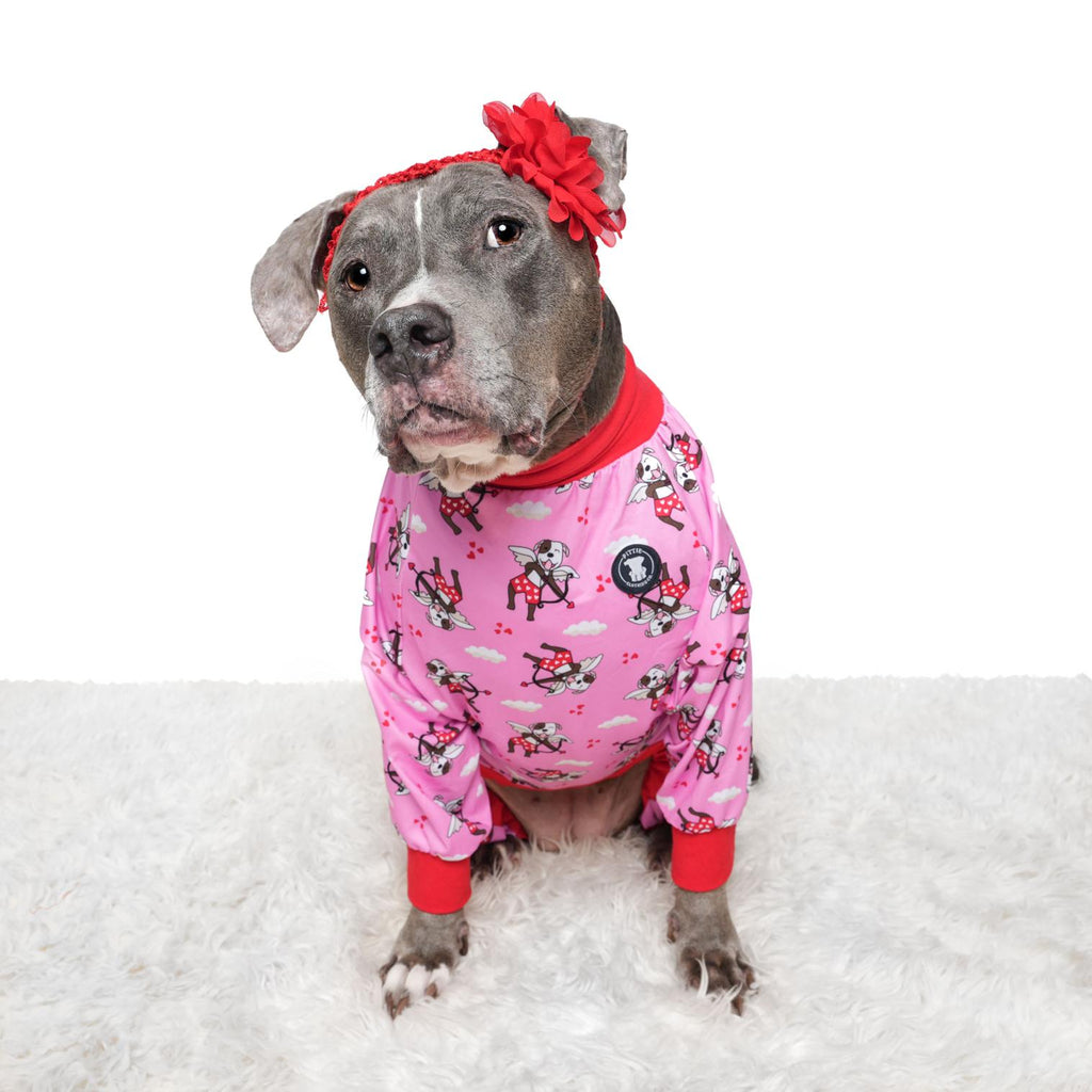 Pink Love Struck Pit bull Pajamas Pittie Clothing Co