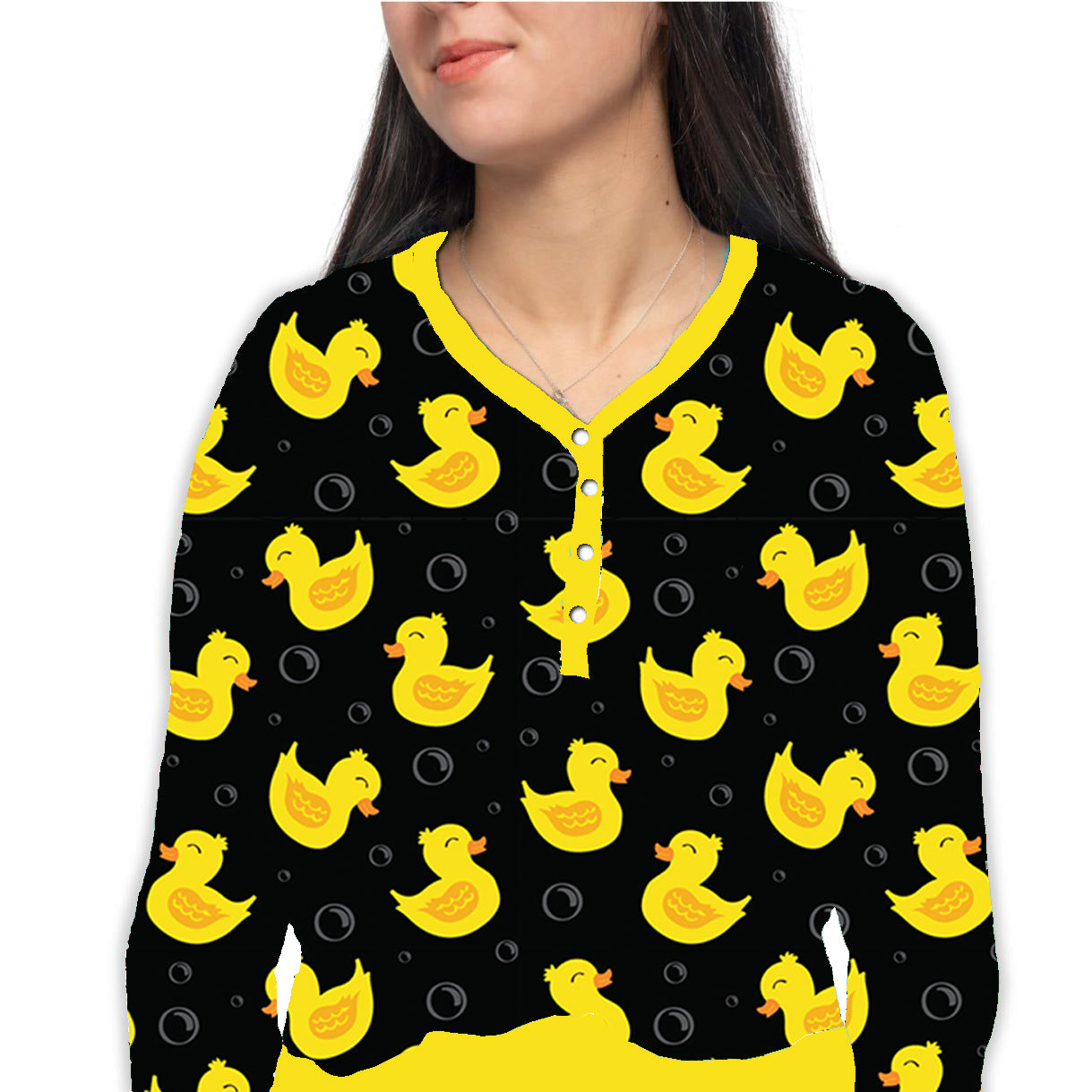 Black So Duckin' Cute Shirt- Women's