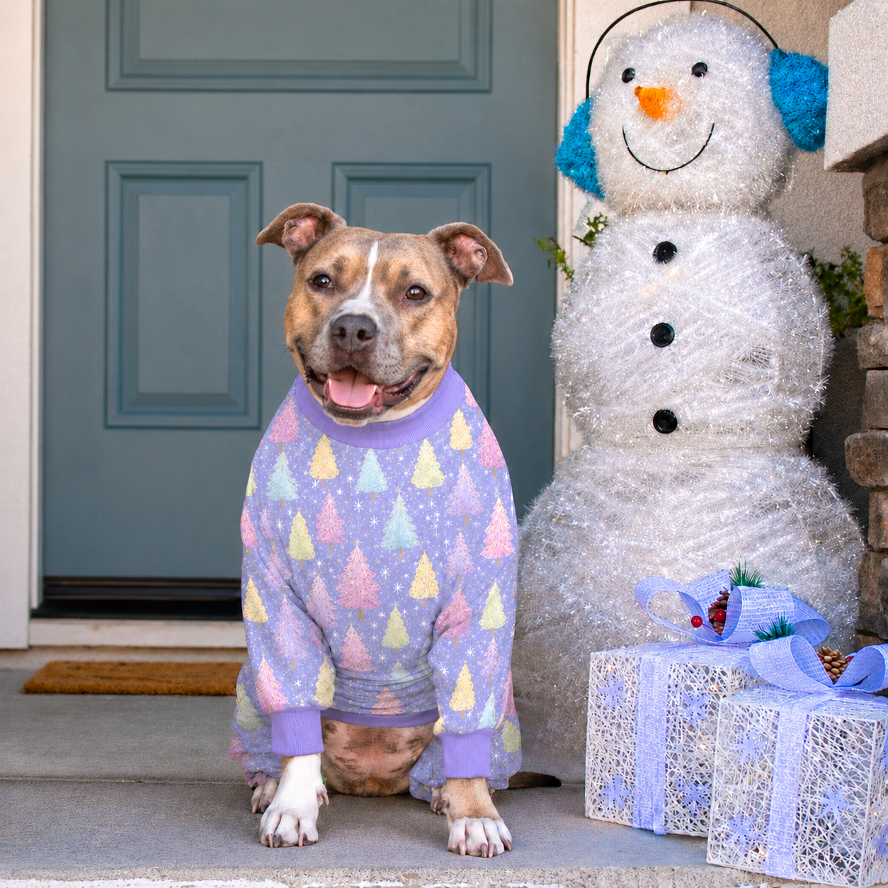 *PRE-ORDER* Sugarplum Pines Pitbull Pajamas