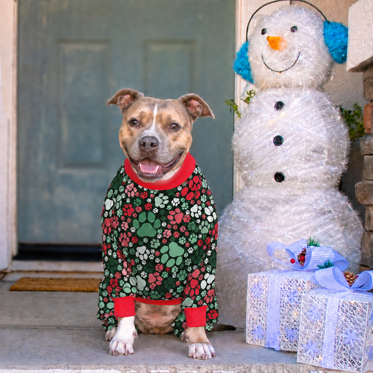 *PRE-ORDER* Deck the Paws Pitbull Pajamas