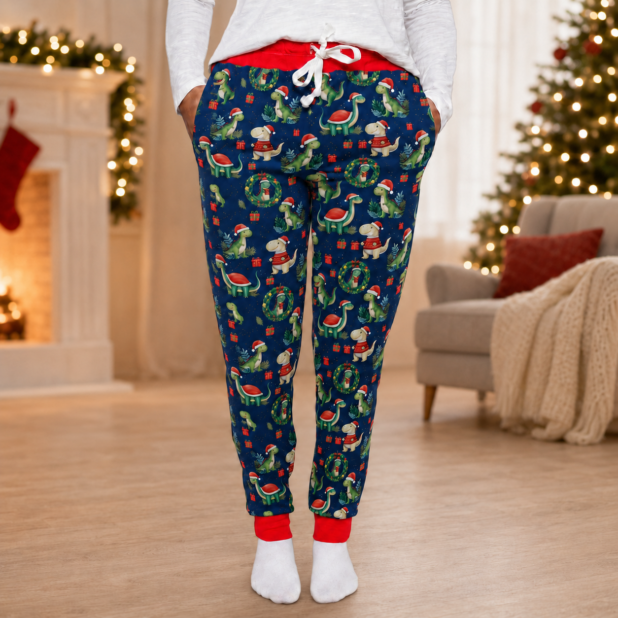 *PRE-ORDER* Rexin' Around the Christmas Tree Human Pants