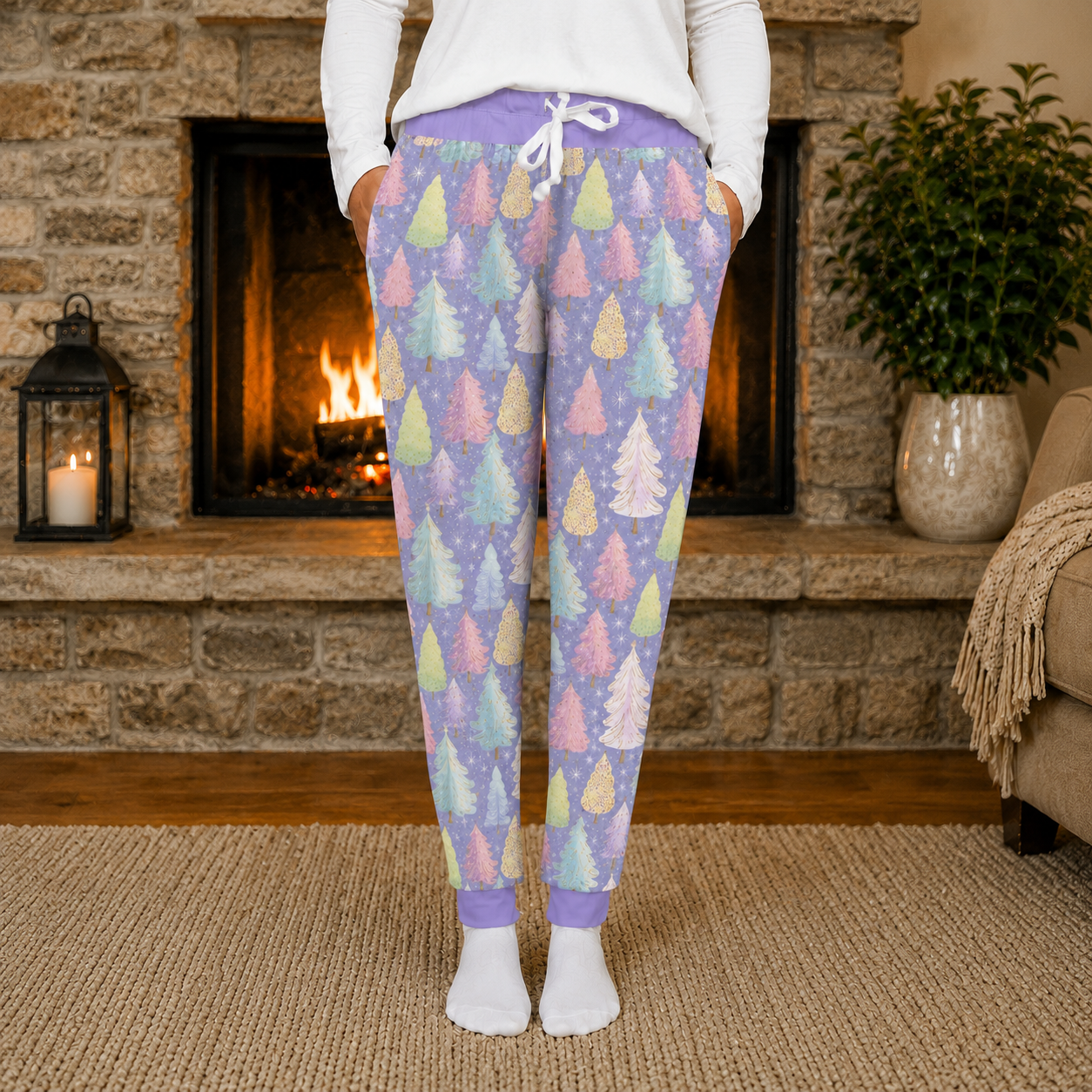 *PRE-ORDER* Sugarplum Pines Human Pants