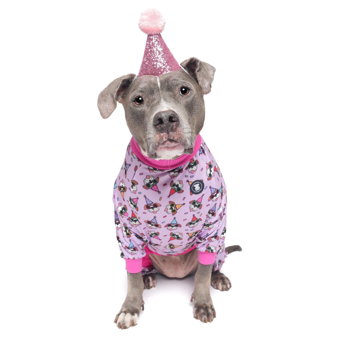 Purple 'Party Animals' Pit bull Pajamas