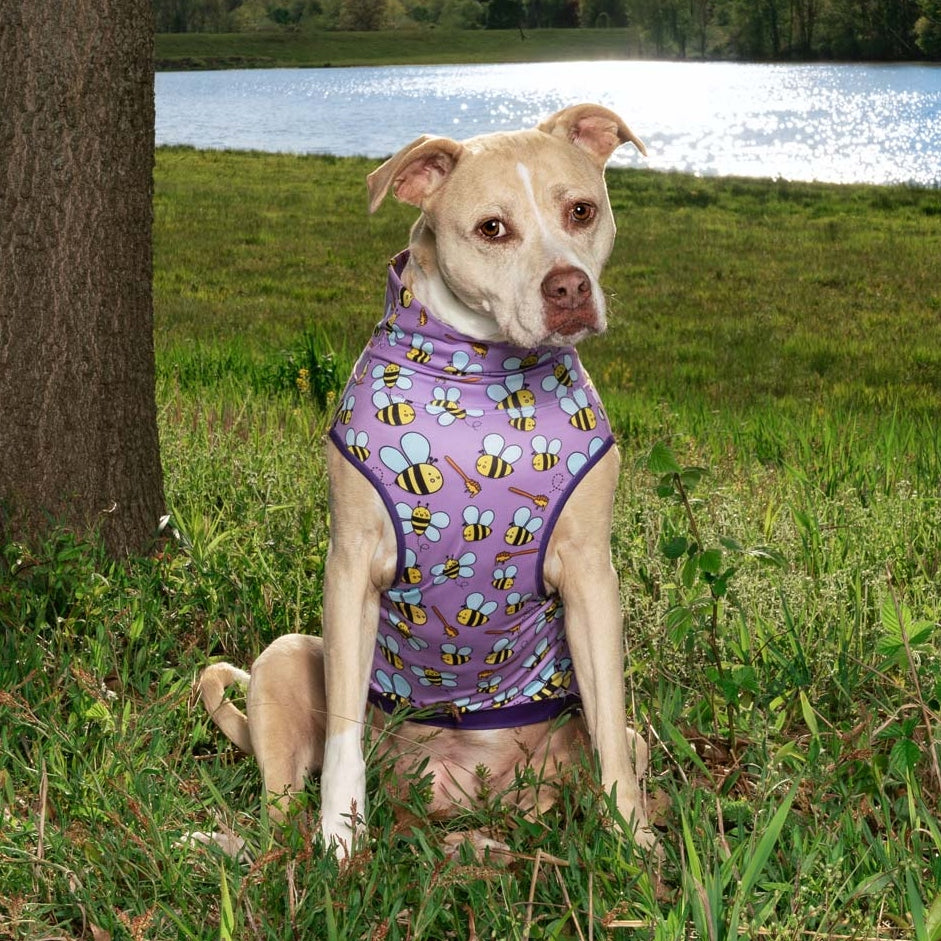 Purple 'Un-bee-lieve-a-bully cute' Muscle Tee