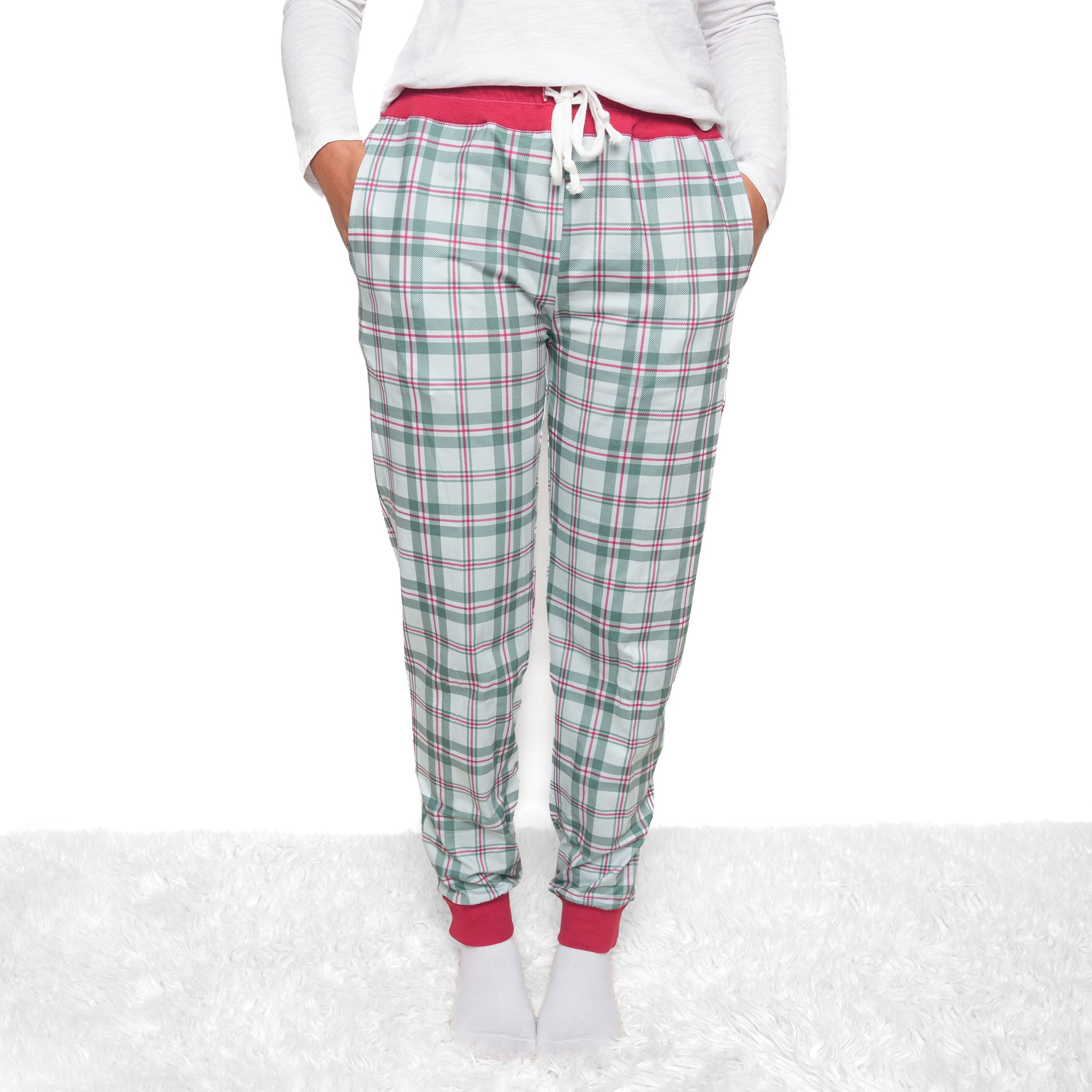 Christmas Plaid Human Pants