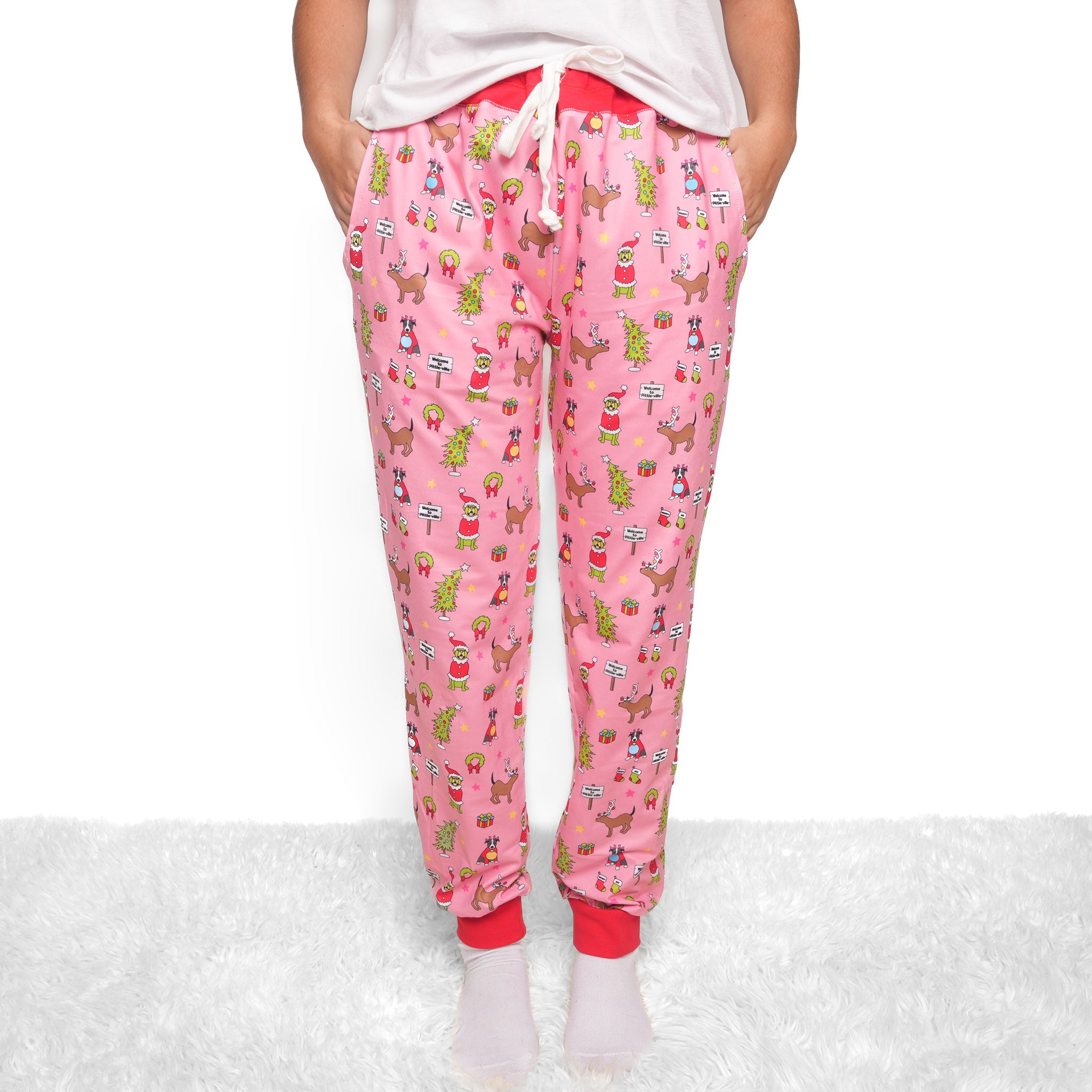 How the Pittie Stole Christmas- Pink Human Pants