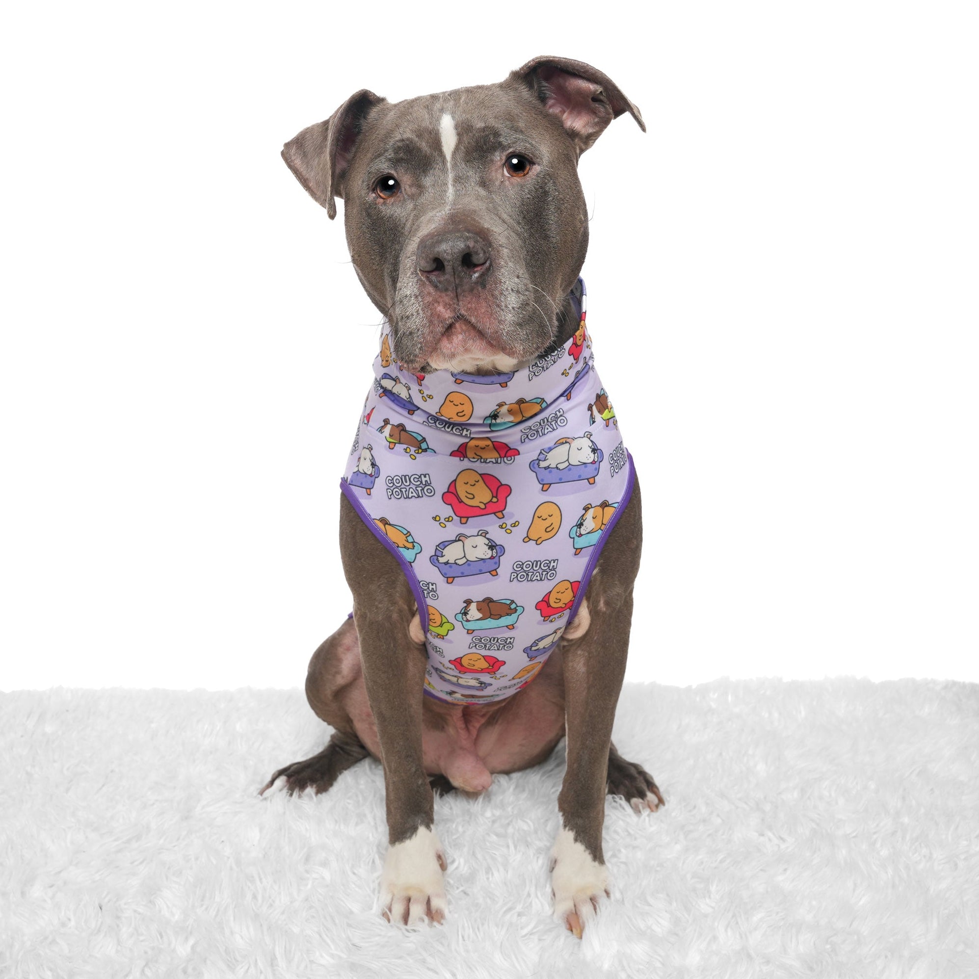 Couch Potato Muscle Tee- Purple