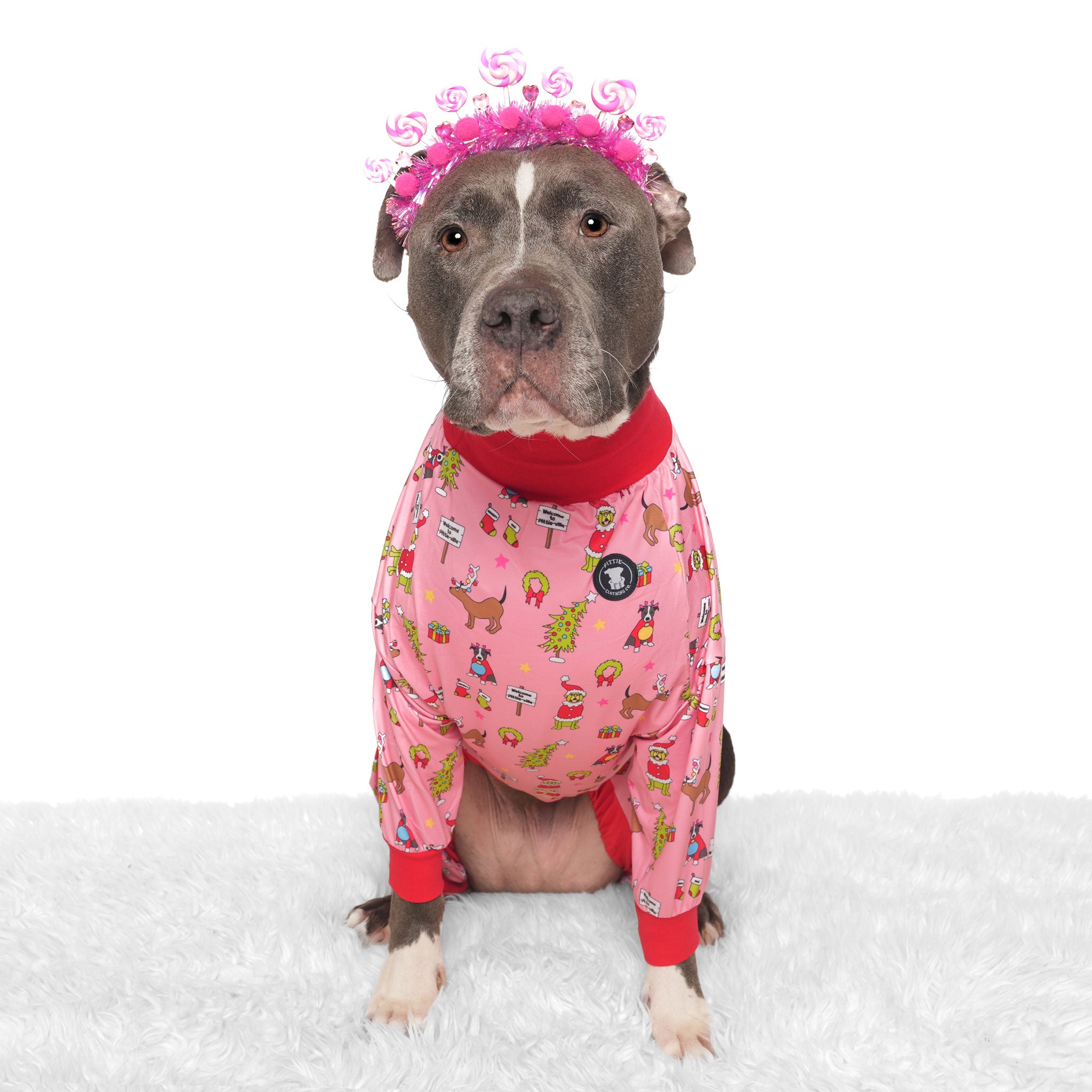 *PRE-ORDER* How the Pittie Stole Christmas- Pink Pitbull Pajamas