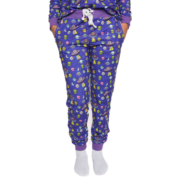 ピィ PUSHER PANTS XLサイズ Extra Furrestrial Pajama Pants- Purple – Pittie Clothing Co.