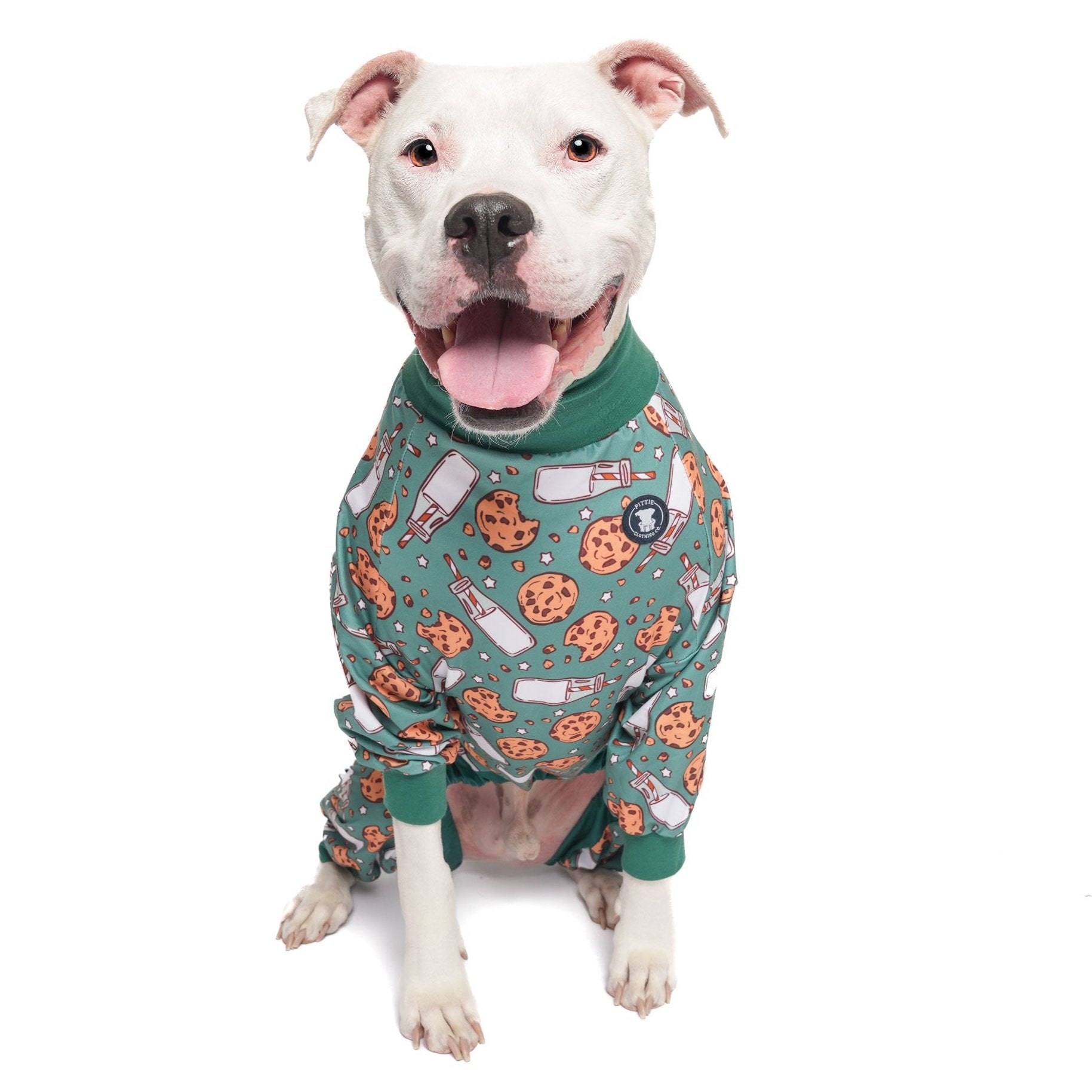 Green Milk & Cookies Pit bull Pajamas