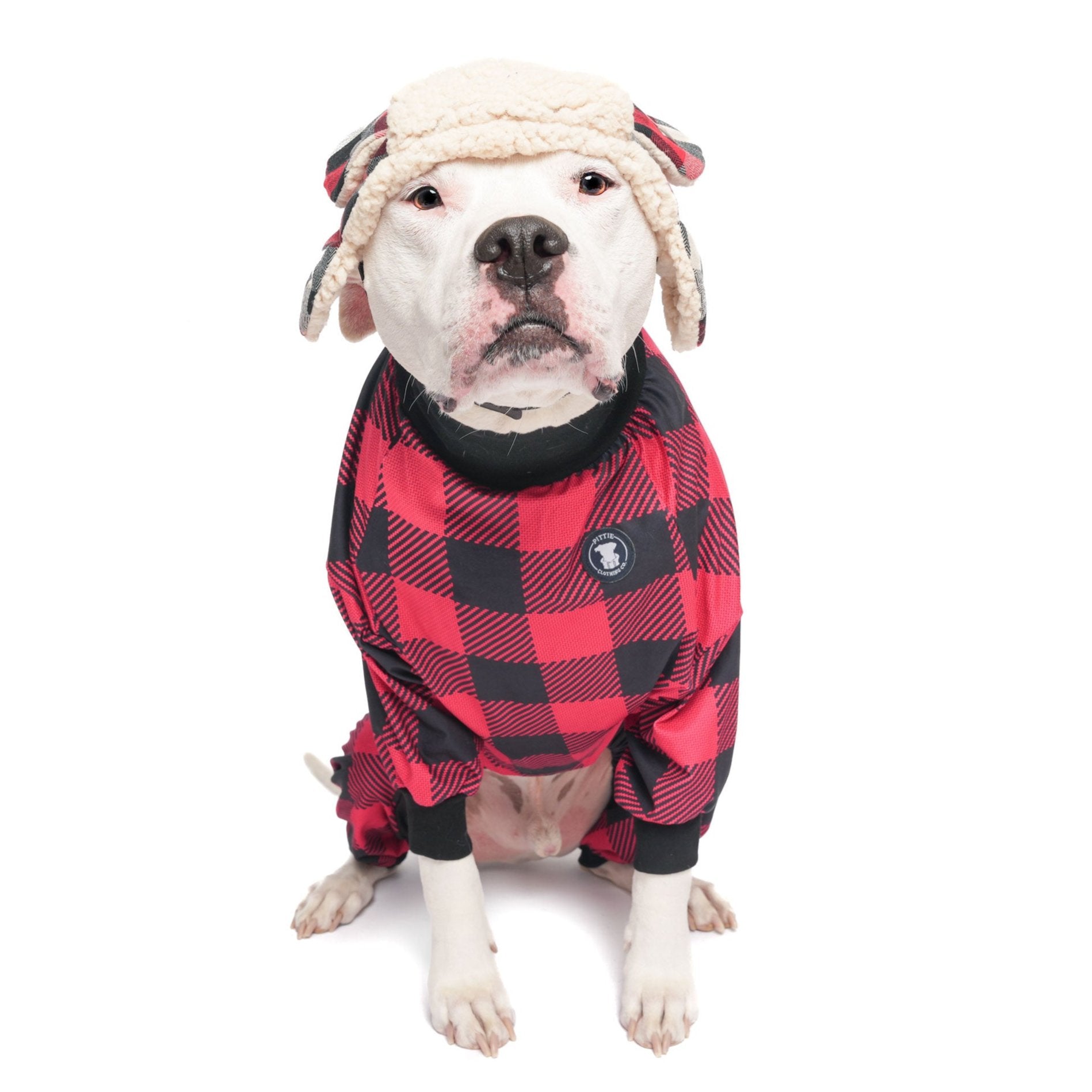 Red and Black Plaid Pit bull Pajamas