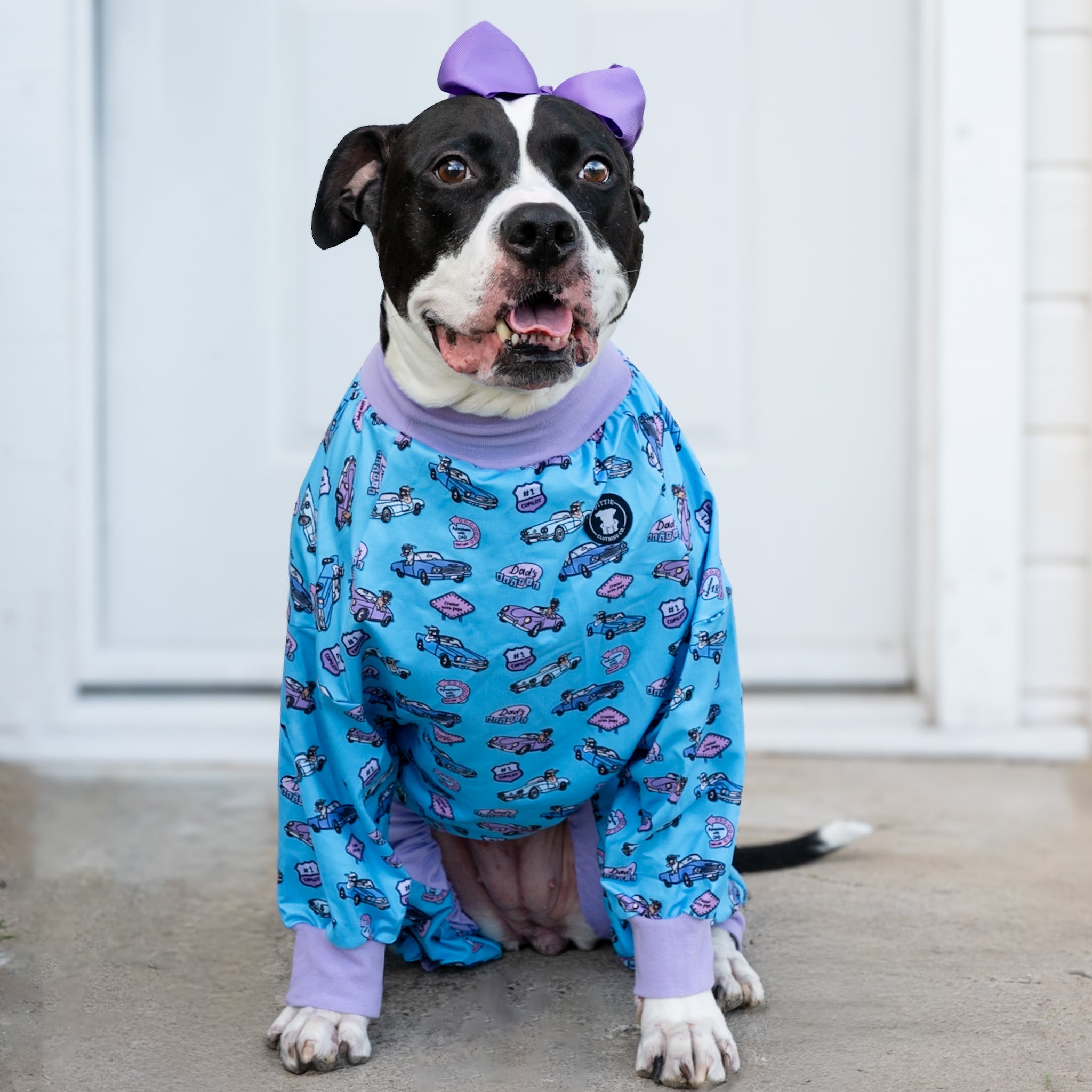 *PRE-ORDER* Cruisin' with Pops - Blue Pitbull Pajamas