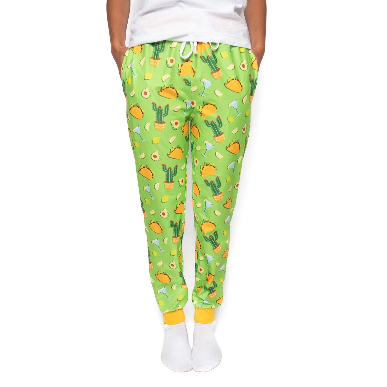 'Party like a Guac Star' Unisex Pajama Pants- Green