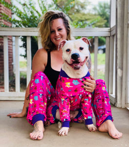 Pink 'SUPER PIBBLES' Pit bull Pajamas