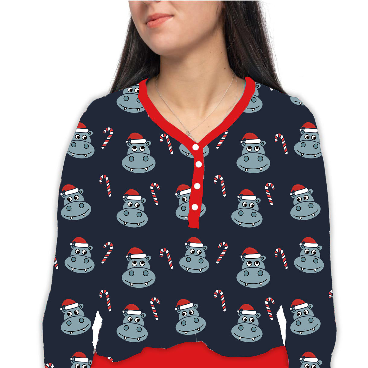 Holly Jolly Hippos - Women's Top