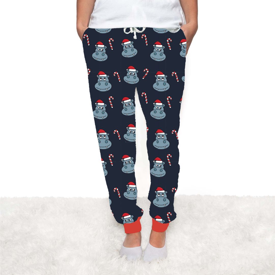 Holly Jolly Hippos Pajama Pants