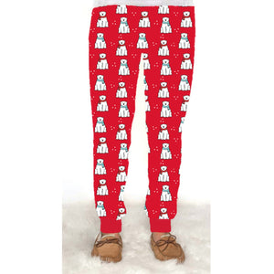 Red 'Polar Bear Hugs' Pajama Pants