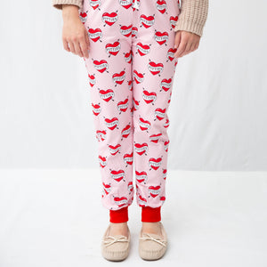 Pink Pittie Hearts Unisex Pajama Pants