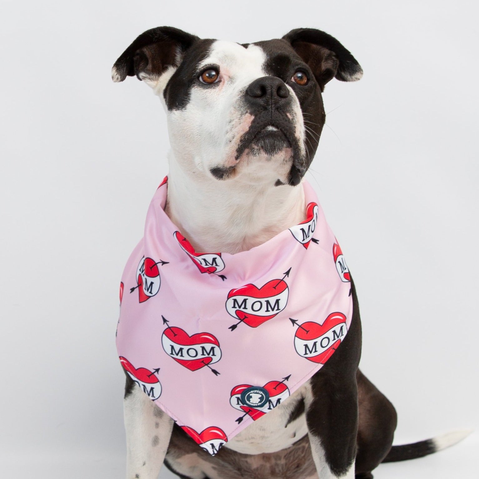 Pink 'MOM' Heart Tattoo Bandana