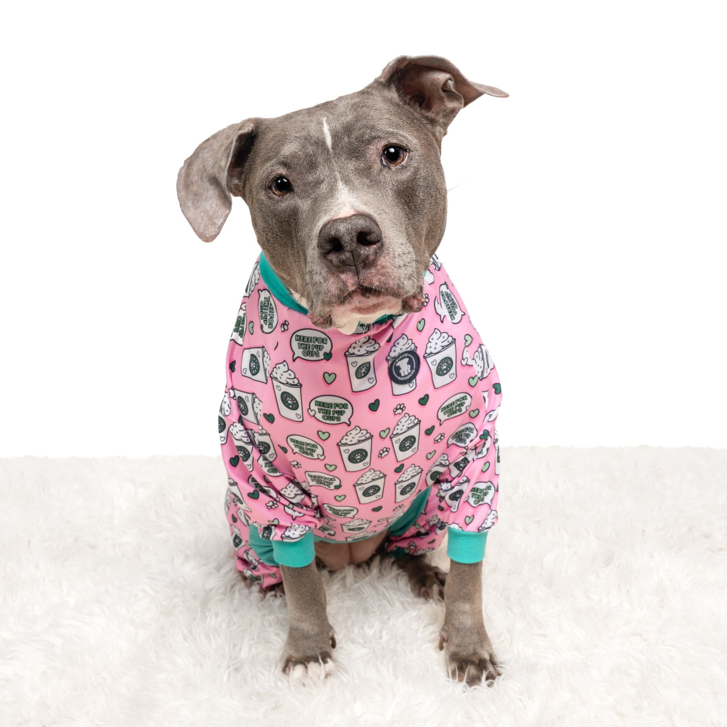 'Brews before Chews' Pit bull Pajamas- Pink