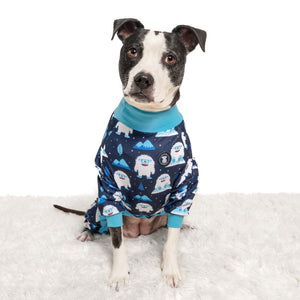 Blue 'Yeti, Set, Snow!' Pit bull Pajamas