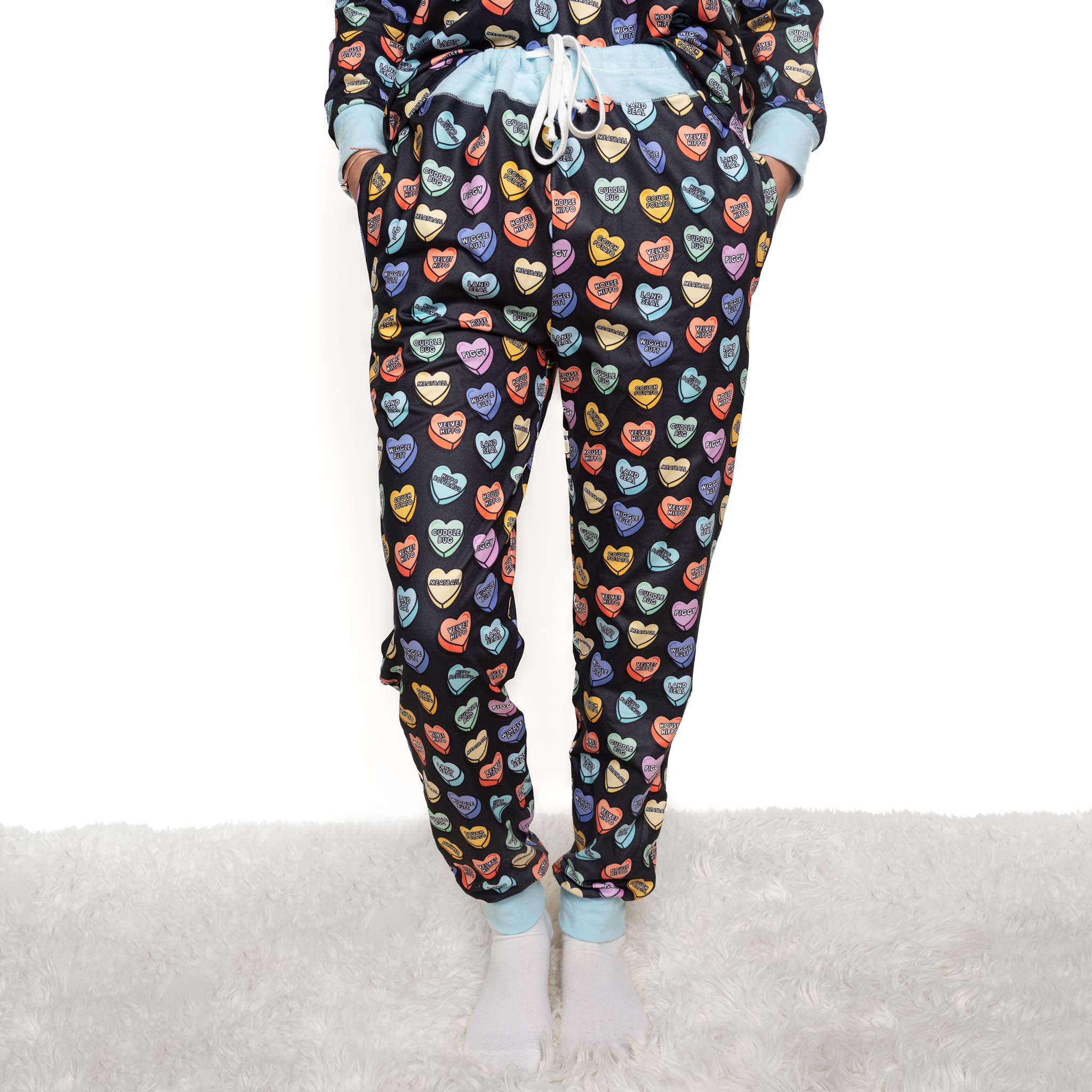 I'll Always Chews You' Pajama Pants- Gray