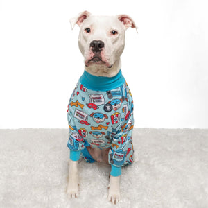 Blue 'Pitflix & Chill' Pit bull Pajamas