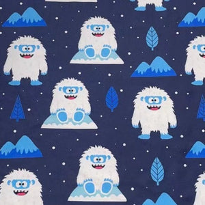 Blue 'Yeti, Set, Snow!' Unisex Pajama Pants
