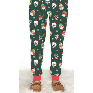 Green 'Howly Jowly Christmas' Unisex Pajama Pants