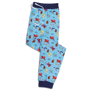 Blue 'SUPER PIBBLE' Unisex Pajama Pants