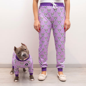 Purple 'Sugar Skull' Pit bull Pajamas