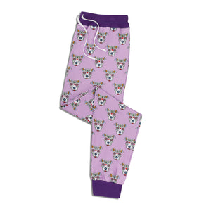 Purple 'Sugar Skull' Pajama Pants