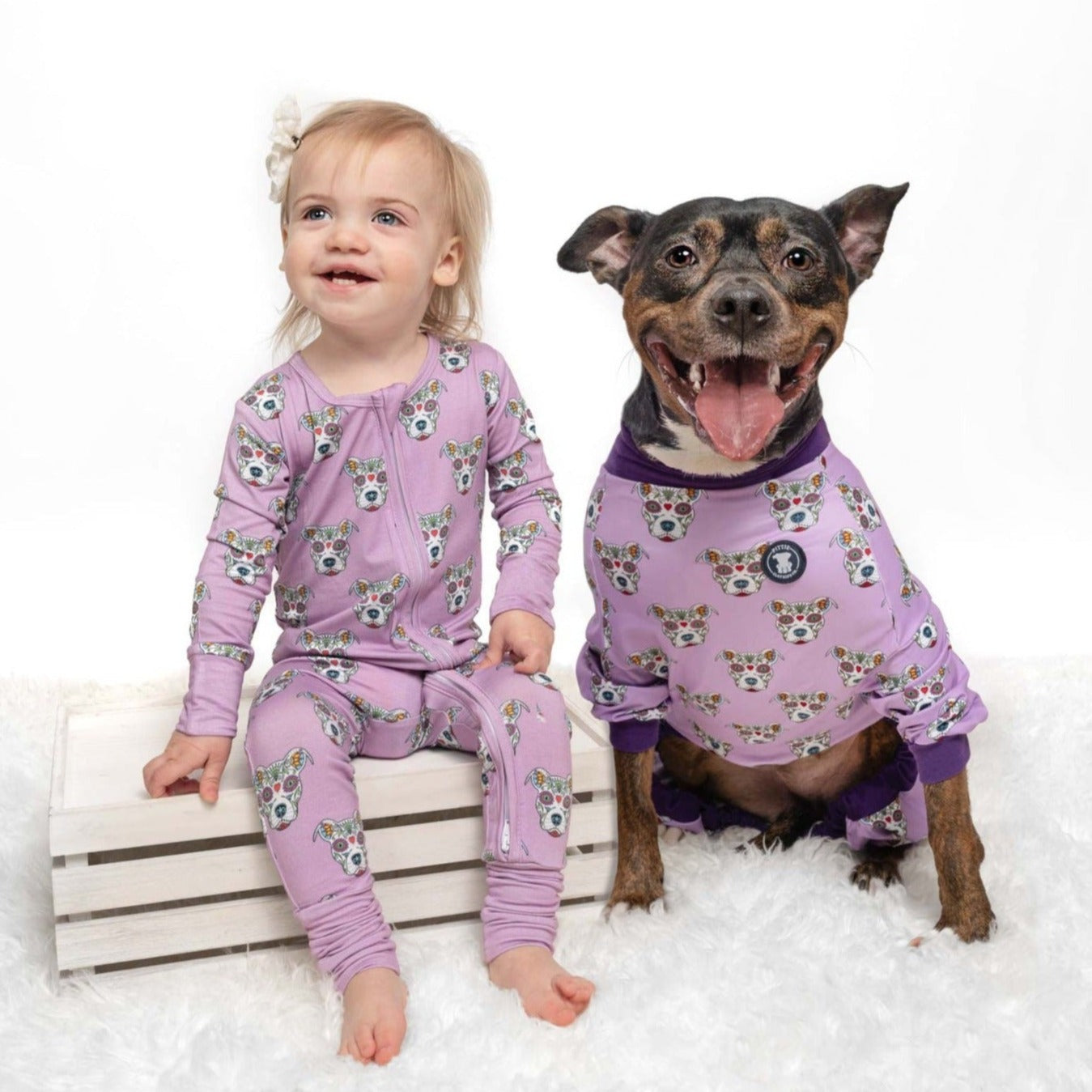 Purple 'Sugar Skull' Baby Onesie